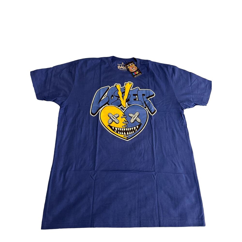 BAWS MENS T-SHIRT BLUE/YELLOW XL T-SHIRT NWT